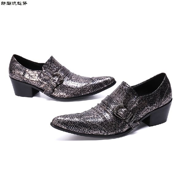 

2020 mode men's in genuine leather slide classic toe leathers wedding shoes from uwzp, Black