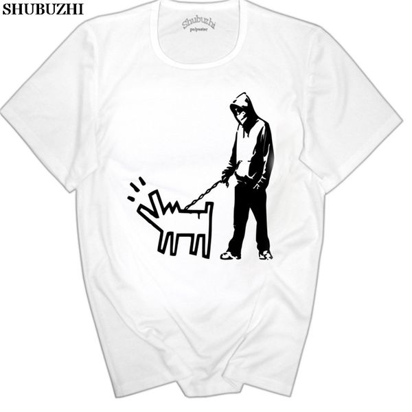 

short sleeve printing cool funny mens banksy street art graffiti choose your weapon boy & dog euro size hooded sweatshirt hoodie men t shirt