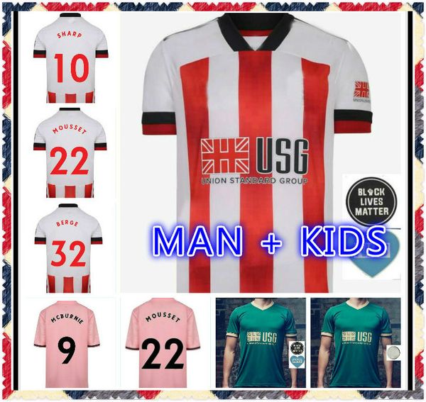 

20 21 soccer jerseys berge mousset united home away 2020 mcburnie sharp lundstram fleck norwood custom kids football shirt, Black;yellow