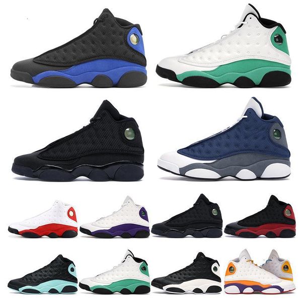 

basketball trainer shoes 13s mens jumpman 13 flint hyper royal lucky green playground balck cat he got game men sport sneaker outdoor, Black