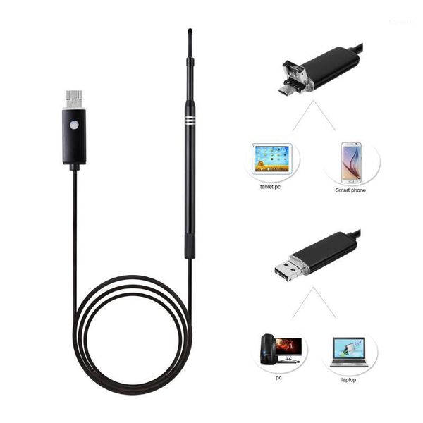 

2 in 1 usb 5.5mm lens ear cleaning endoscope hd visual ear spoon multifunctional earpick with mini camera cleaning tool1