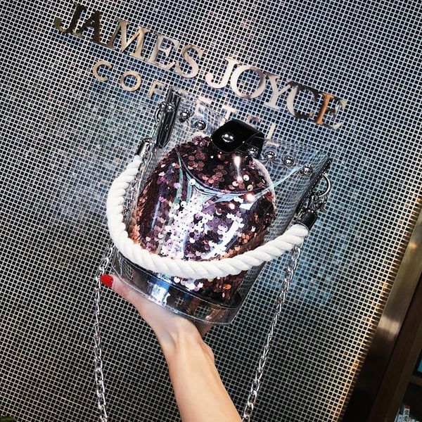 

zoqw 2020 fashion mini small shoulder bags clear transparent drawstring girls cute composite bag female handbags yl08