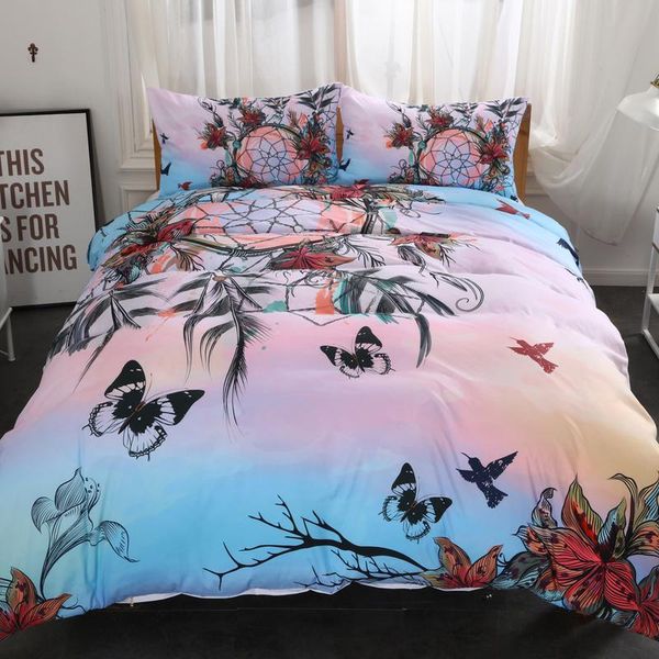 

butterfly dreamcatcher bedding sets  size multicolor bohemian duvet cover set with pillowcase bedclothes colours bedline