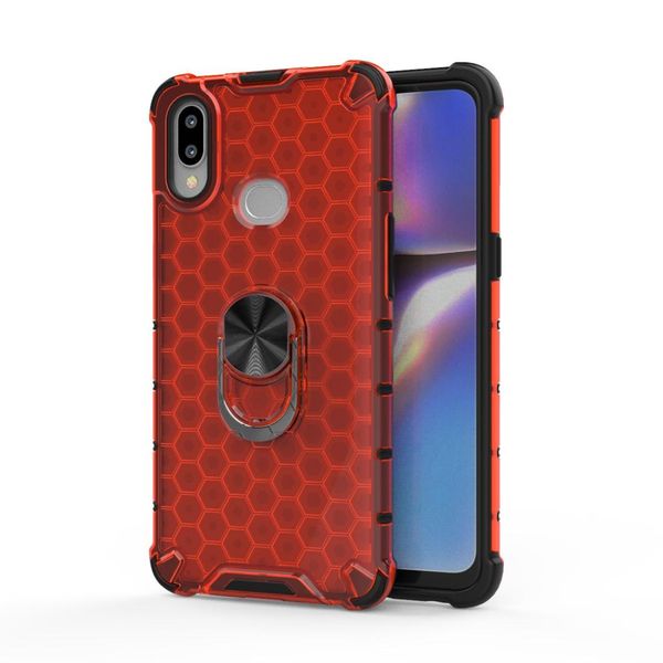 

for samsung galaxy a10s shockproof honeycomb pc tpu ring holder protection case