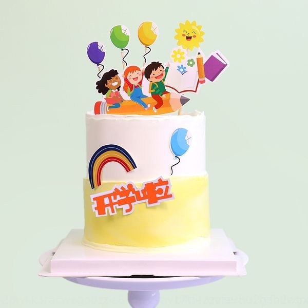 

uxbqm baking decoration little genius learning cake hard study every and day go up to schooltheme cake card 7s4rr