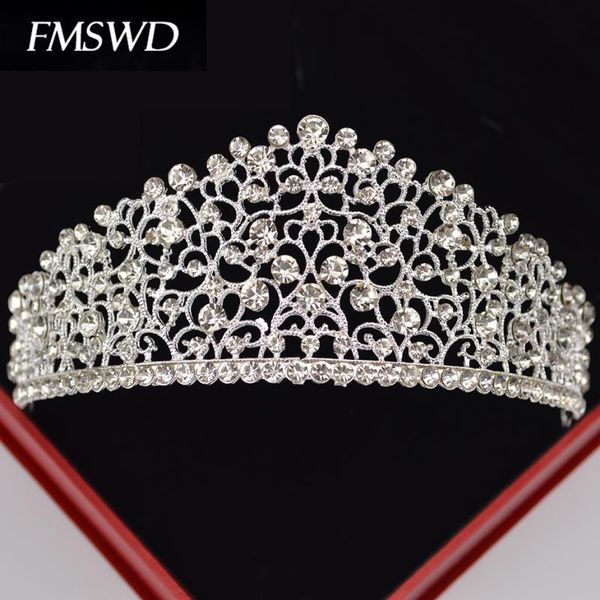 

triangle design luxury crystal crown birthday party aristocratic princess headdress bride wedding crown decoration, Golden;silver