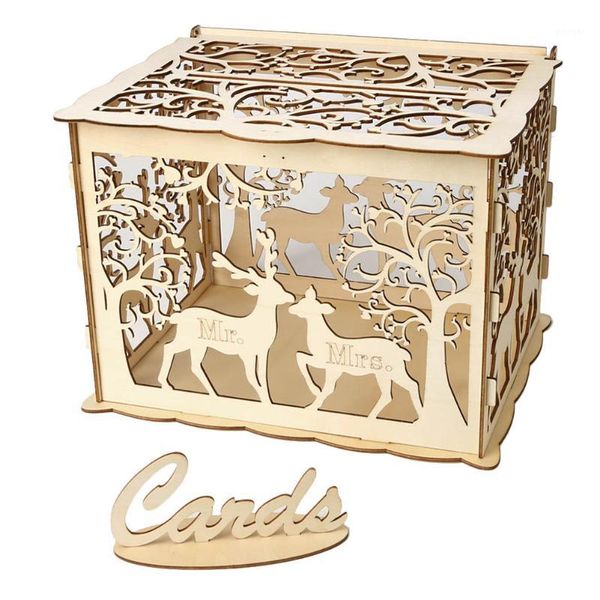 

gift wrap wedding card box diy hollow money for baby shower party @ls1
