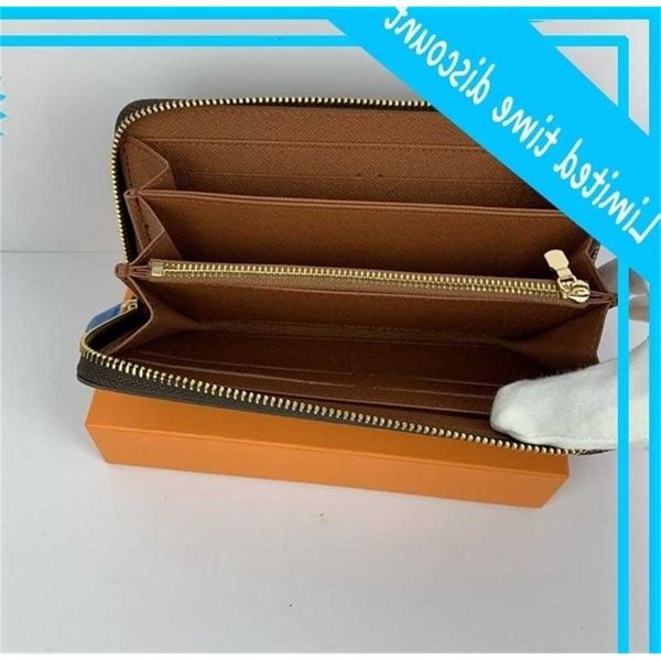 

2020 wholesale big bottoms lady long wallet multicolor designer coin purse card holder original box women classic zipper pocket 60017