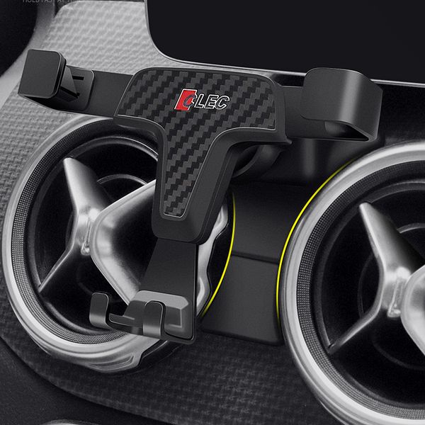 

для mercedes-benz gla 2015-19 2013-18 cla / a пластиковый сплав углерода кронштейн автомобиля держатель мобильного телефона air vent mount s