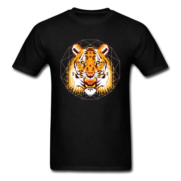 

cool geometric tiger 2018 tees men black t shirt custom birthday gift fashion animal design t shirt sport hooded sweatshirt hoodie