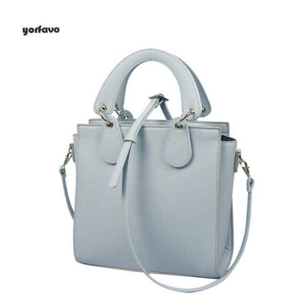 

2020 new double style bag with concise curved removable drops belt handle for pu leather obag waterproof women handbag