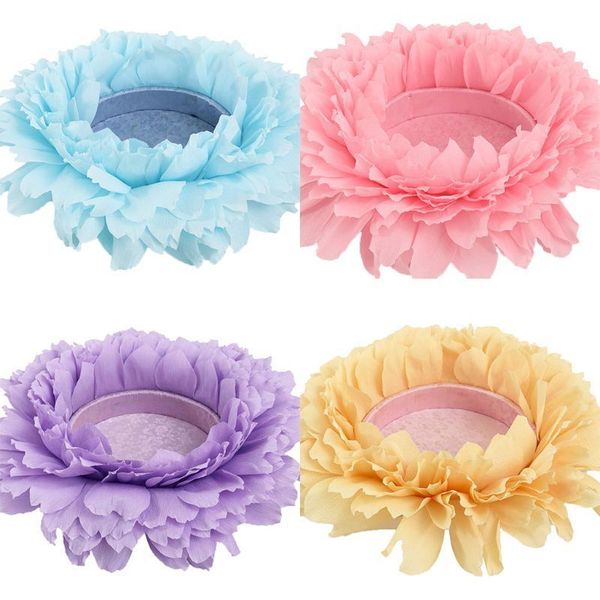 

baby flower shaped posing container newborn big petal pgraphy props infant p shooting accessories lj201105, Blue