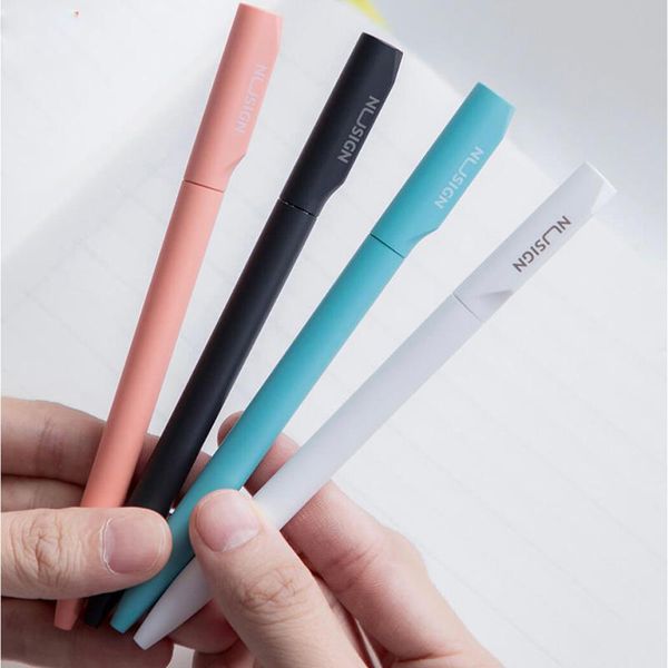 

nusign neutral pen with black 0.5mm pen core refill colorful pens with black refill rotary switch smooth writing, Blue;orange