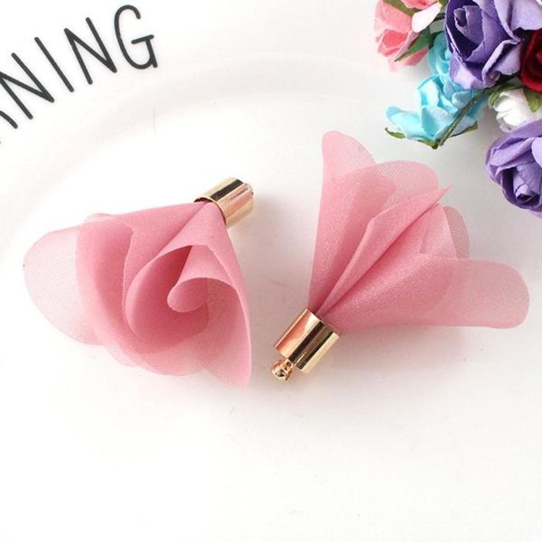 

10pcs multicolor mini flowers tassels fringe red black white grey diy accessories earrings necklaces jewelry findings pendants h sqcoeh