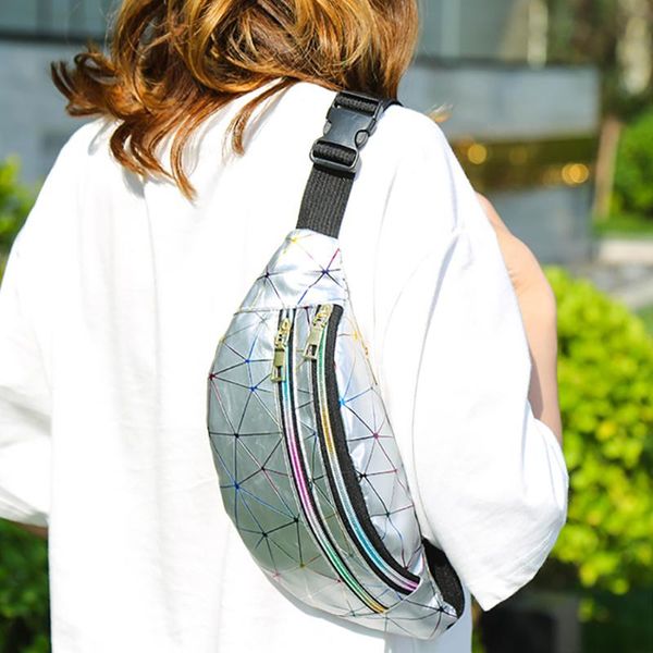 

patchwork pu leather belt waterproof purse shopping pouch zipper closure waist packs daily adjustable straps chest bag