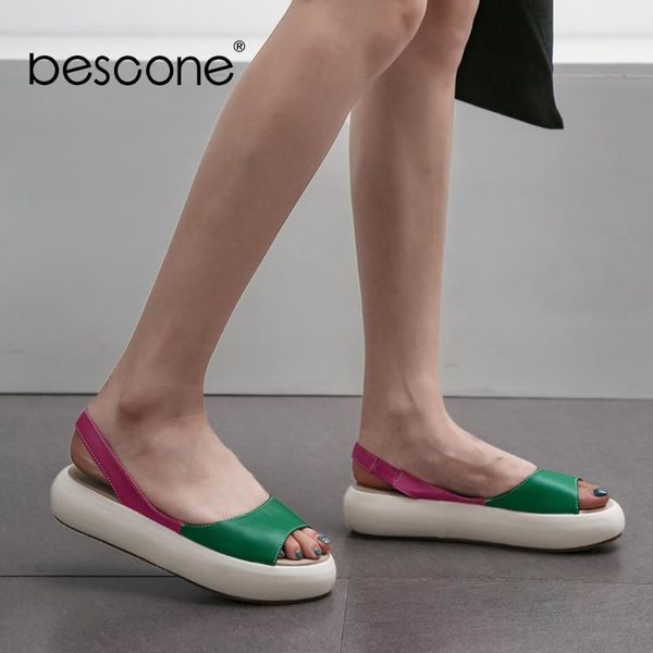 

bescone new casual women sandals fashion concise european-style back wrap comfortable shoes handmade sandals bo553, Black