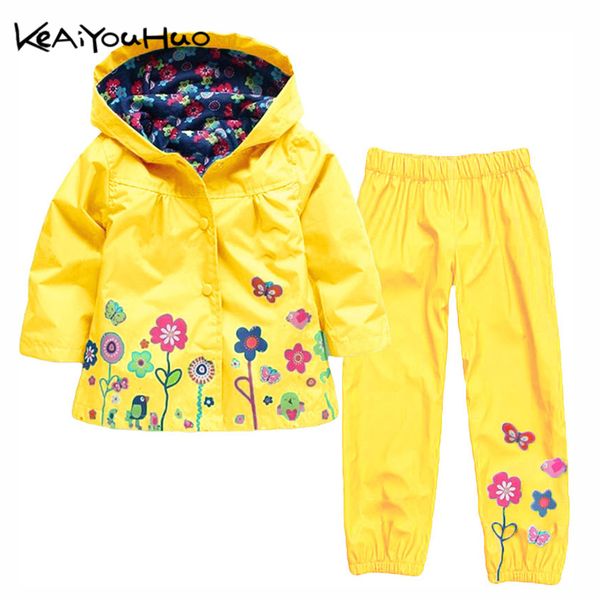 

keaiyouhuo осень зима детская одежда windbreak водонепроницаемые мальчиков наборы дождевик куртки + pant девушки спорт костюм детская одежда, Blue;gray