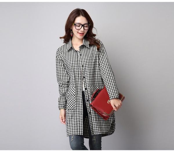 

ayunsue cotton women shirts plus size women shirts blouses long sleeve shirt vintage indie-folk camisas mujer 8669 pph31, White