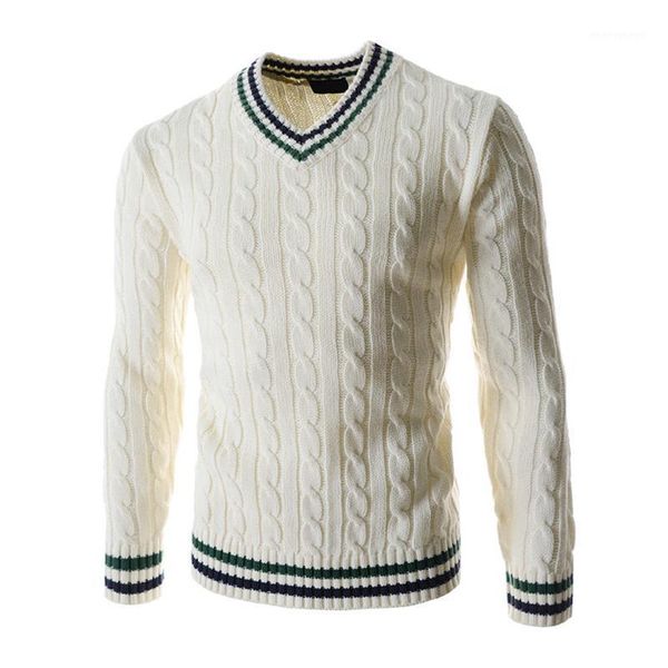 

men's sweaters arrival autumn winter wear v - neck men's slimming trend sweater men clothes 2021 pullover homme1, White;black