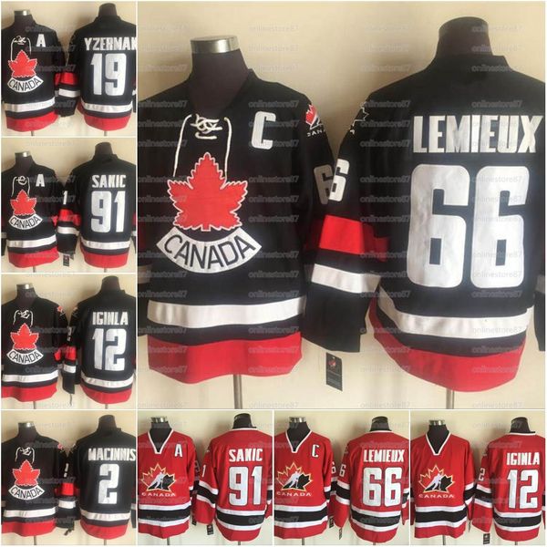 

men 66 mario lemieux 19 steve izerman 91 joe sarkic 2 al mcginnis 12 jalom ekinra crosby 9 crosby hockey jersey, Black