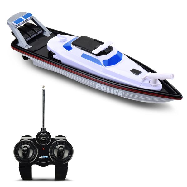 

XQ 1/28 Top Sale 2.4G Radio Remote Control Boat for Fishing with Shooting Water Sport RC Boat Toys For Children Kids Adults