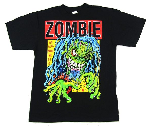 

rob zombie devil made me do it cartoon black new official merch fashion men tee hoodie designers t shirts sweatshirt