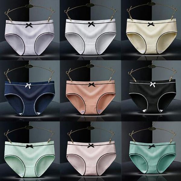 

women's panties lace for women girls underwear cotton panty 2021 soild elasticity comfortable low-rise lingerie, Black;pink