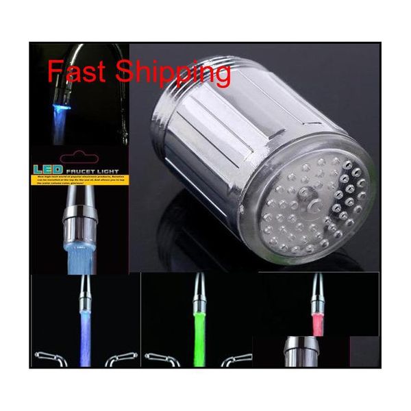 

two type 7 colors led water shower head light glow led faucet with adapter for most faucet kit qyllnj toys2010