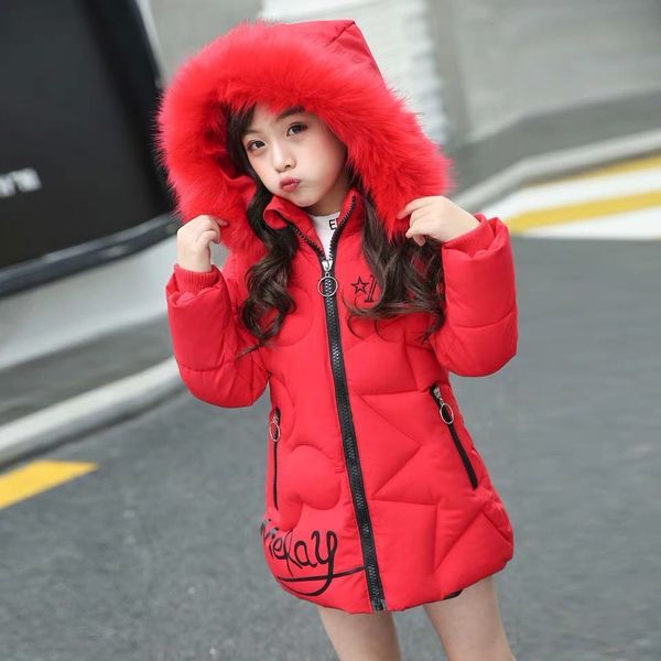 

8baby jacket winter hooded down children's wear little girl thickened warm and cold proof clothing small cotton padded 9, Blue;gray