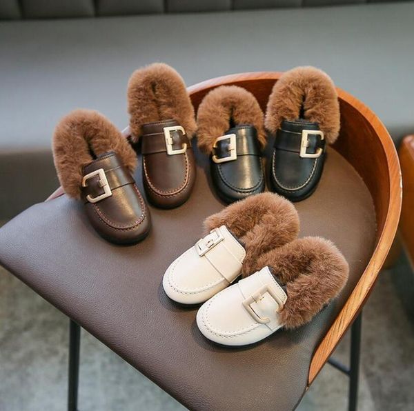 

fashion child casual shoes baby girls leather warm boots kids running shoes brand sport princess snow boots child shell sneakers qylnff, Black