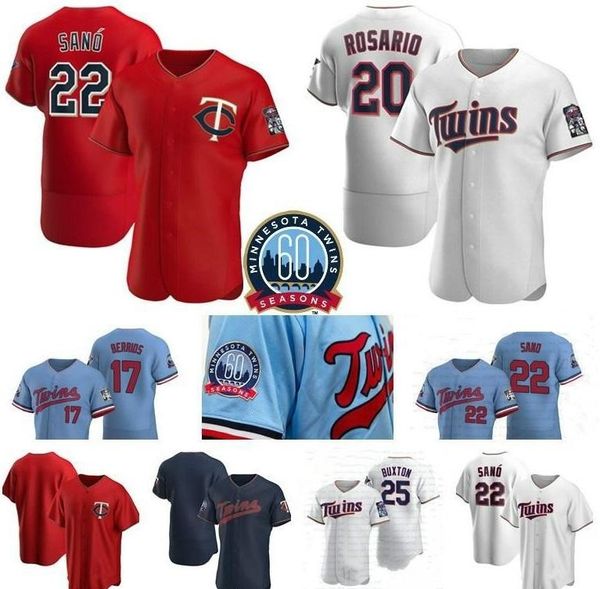 

new 2020 josh donaldson puckett berrios astudillo arraez polanco miguel sano byron buxton max kepler cruz rosario twins jerseys, Blue;black