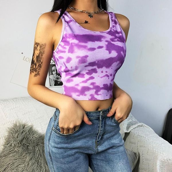 

camouflag knitted vest sleeveless t shirt women 2020 summer o neck elastic tank bodycon ladies t-shirt mujer crop tank1, White