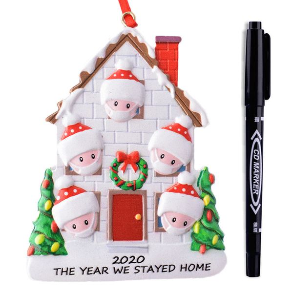 

resin ornament 2020 family stay at xmas hanging pendant for home navidad new year christmas tree decorations