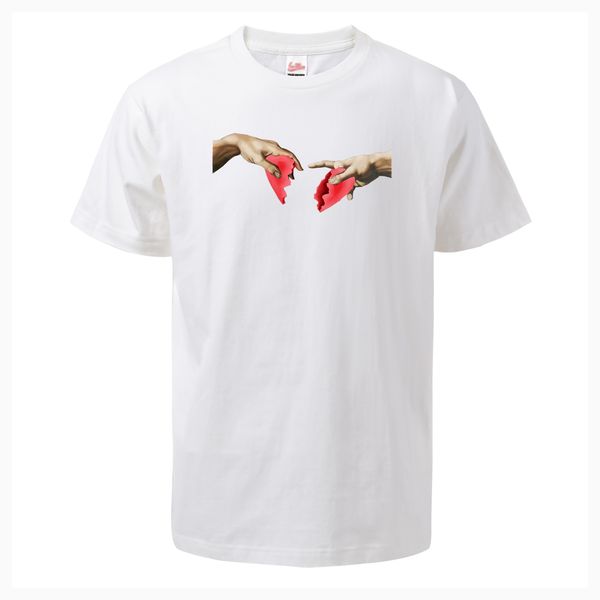 

sport michelangelo heart break t shirt vantage short sleeve casual cotton tees harajuku streetwear loose men hip hop sweatshirt