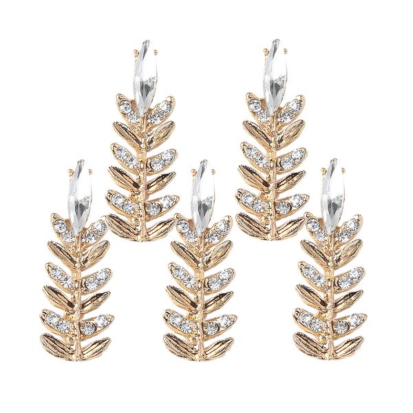 

5pcs alloy rhinestone brooch pin flatback button embellishment women jewelry