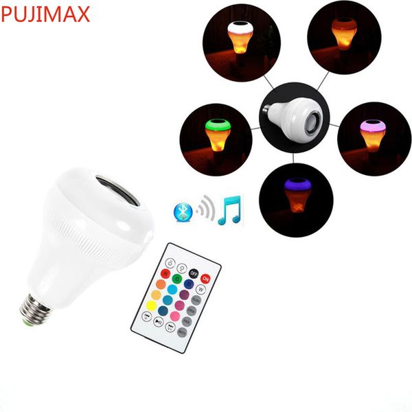 

2018 led flame bulb rgb smart night lights with bluetooth speaker remote control music player ktv stage lights for christmas halloween