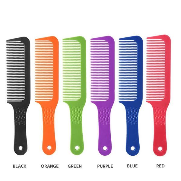 

1pc colorful carbon antistatic hairdressing clipper comb oil head comb haircut tool salon barber haircut hairdressi jllmxv, Silver