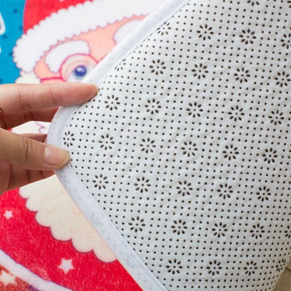 

eco friendly 7 patterns christmas decoration carpet super comfortable doormat bathroom toilet wc non-slip flannel bath mat