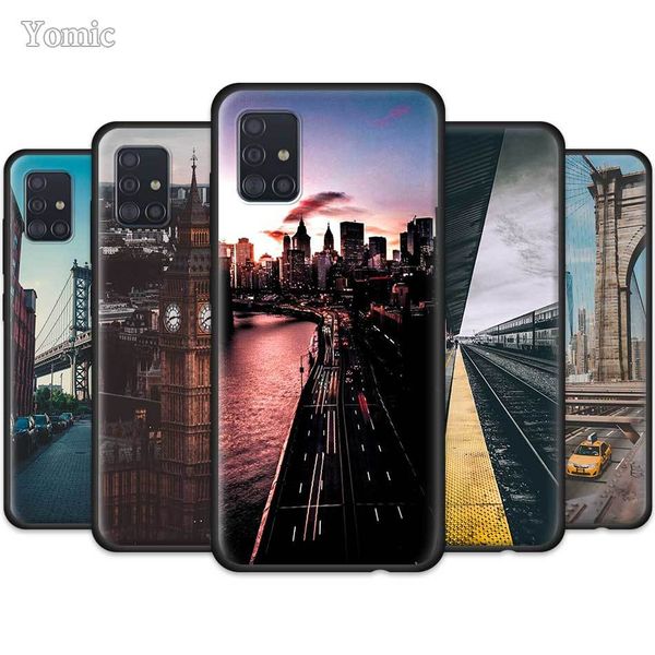 

for samsung galaxy a51 a50 a71 a70 a42 a10 a20e a30 a40 a31 a21s a41 a01 soft phone cases new york city tpu black cover