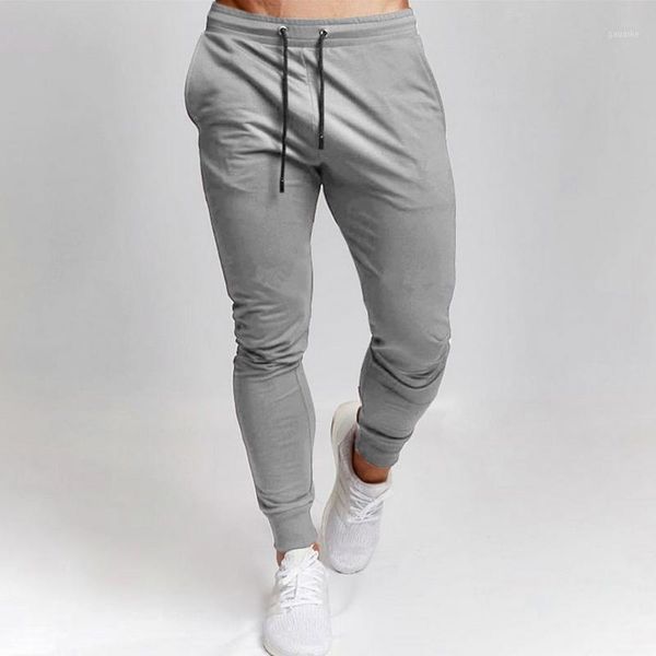 

puimentiua mens sports and leisure trousers full length 2020 new solid versatile running drawstring training fitness pants1, Black