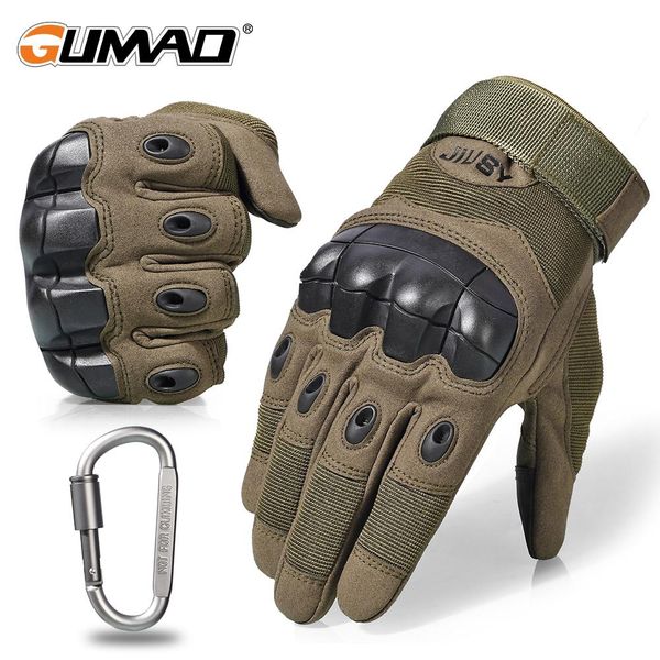 

outdoor touch screen military tactical gloves army hard knuckle sport hiking hunting airsoft cycling shooting full finger glove bbygmf, Black