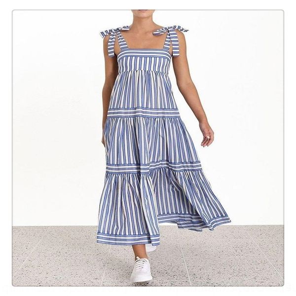 

xqdvg women's maxi blue lace 2020 stripe maxi dress women's 2020 blue lace skirt skirt long long up stripe up dress 9sjsb, Black;gray