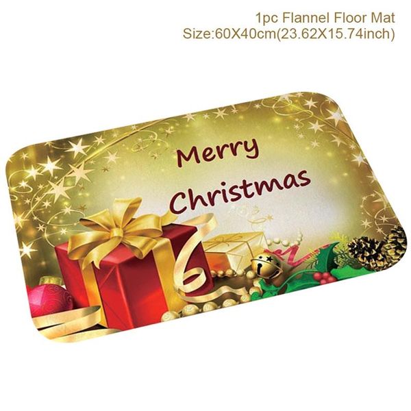 

flannel carpet christmas decor for home rug bathroom doormat merry christmas deco 2020 navidad xmas party decor happy new year wmtbwl