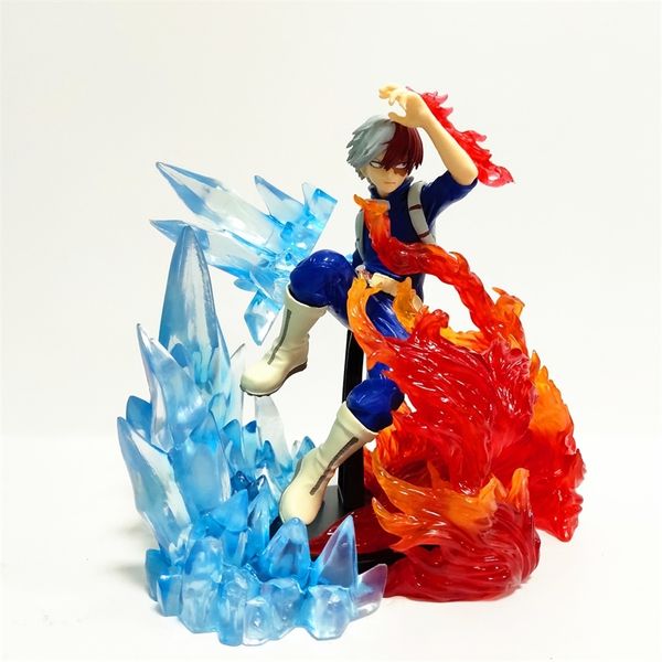 

my hero academia todoroki s pvc action figure toys ice fire effect anime boku no hero academia figurine toy y200421