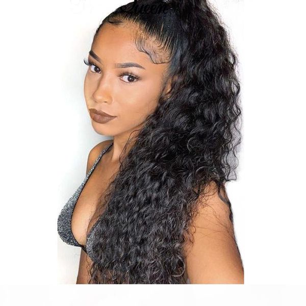 

brazilian water wave hair bundles with hair closure lace frontal virgin human hair weaves with 13x4 closure natural color 8-28inch, Black