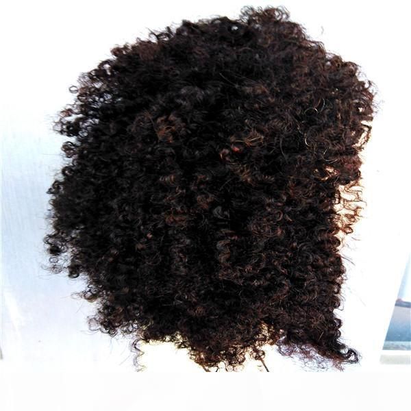 

sufaya full head brazilian human virgin remy kinky curly ponytail with big lace hair extensions natral black color 1b color 150g one bundle