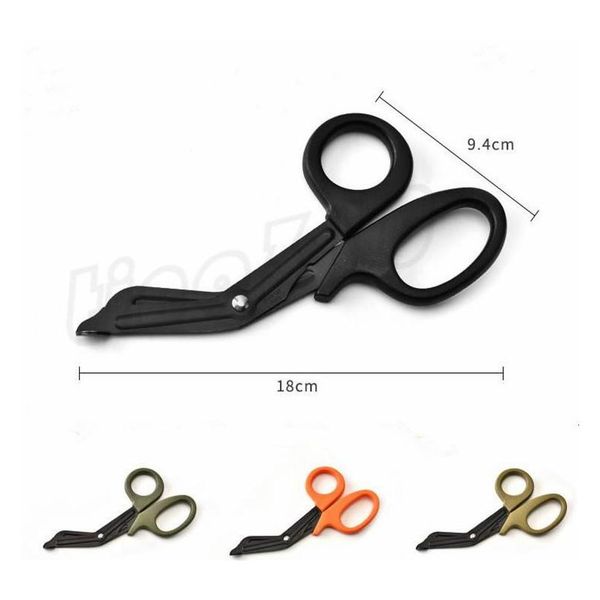 

18.3*9.2 cm gear tactical rescue scissor trauma gauze emergency first aid scissors outdoor paramedic wmtyvp lyqlove