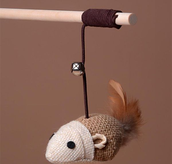 

pet cat toy cute design bird feather dog toy cat tease wooden stick toy for cats products for kids jlllvf bdebag
