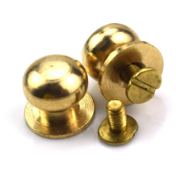 

10шт 5мм 6мм 7мм 8мм 10мм круглый латунный ниппель nail пряжка для diy кожаный ремень багажа покрытый кнопка сумка fastner застежка jlloin h