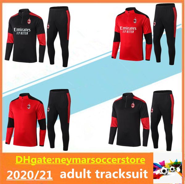 

2020 2021 ac ibrahimovic soccer training suit survetement 20 21 milan maillot de foot theo tonali football tracksuit, Black